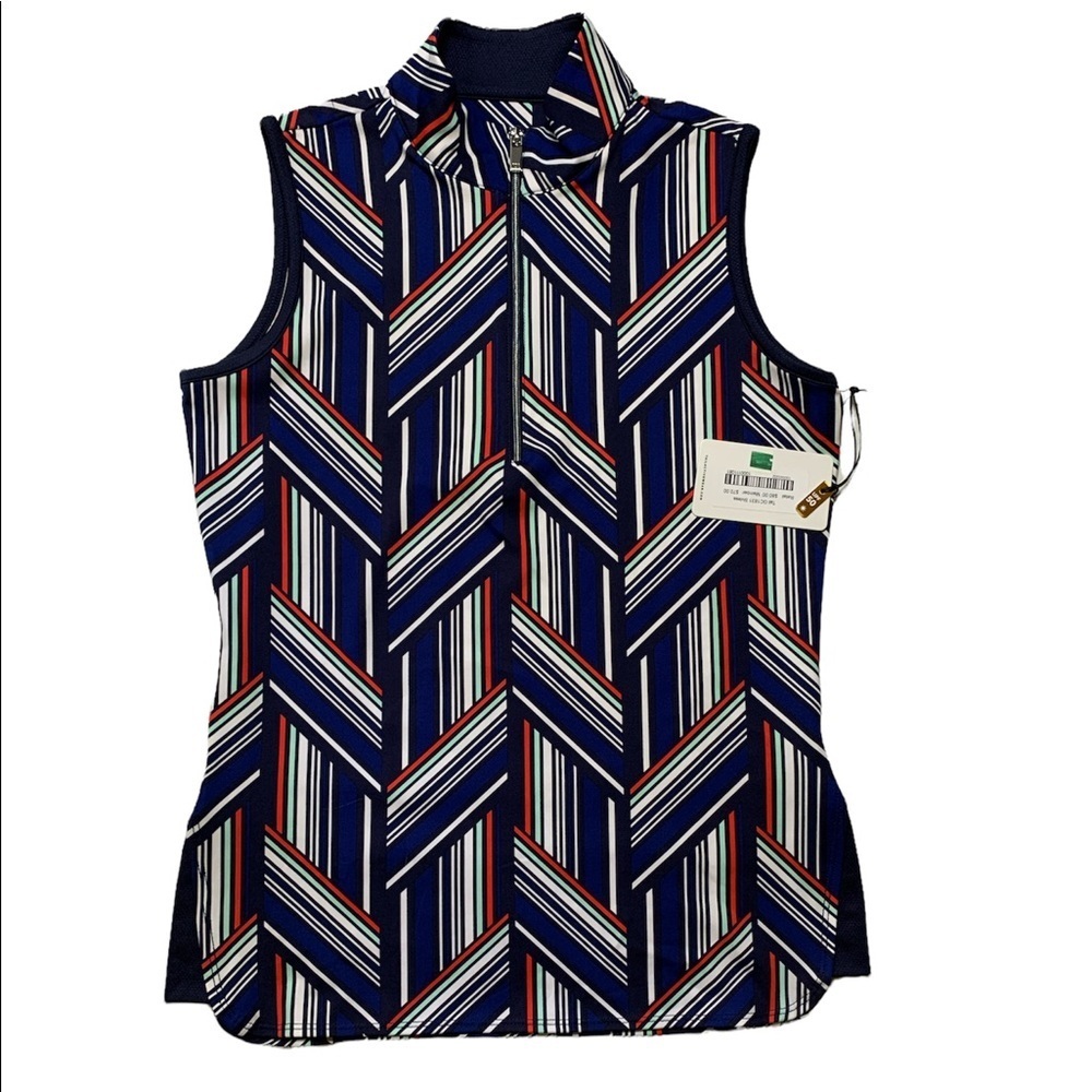 Tail Speed Sleeveless Mock Neck Zip Golf‎ Top NWT